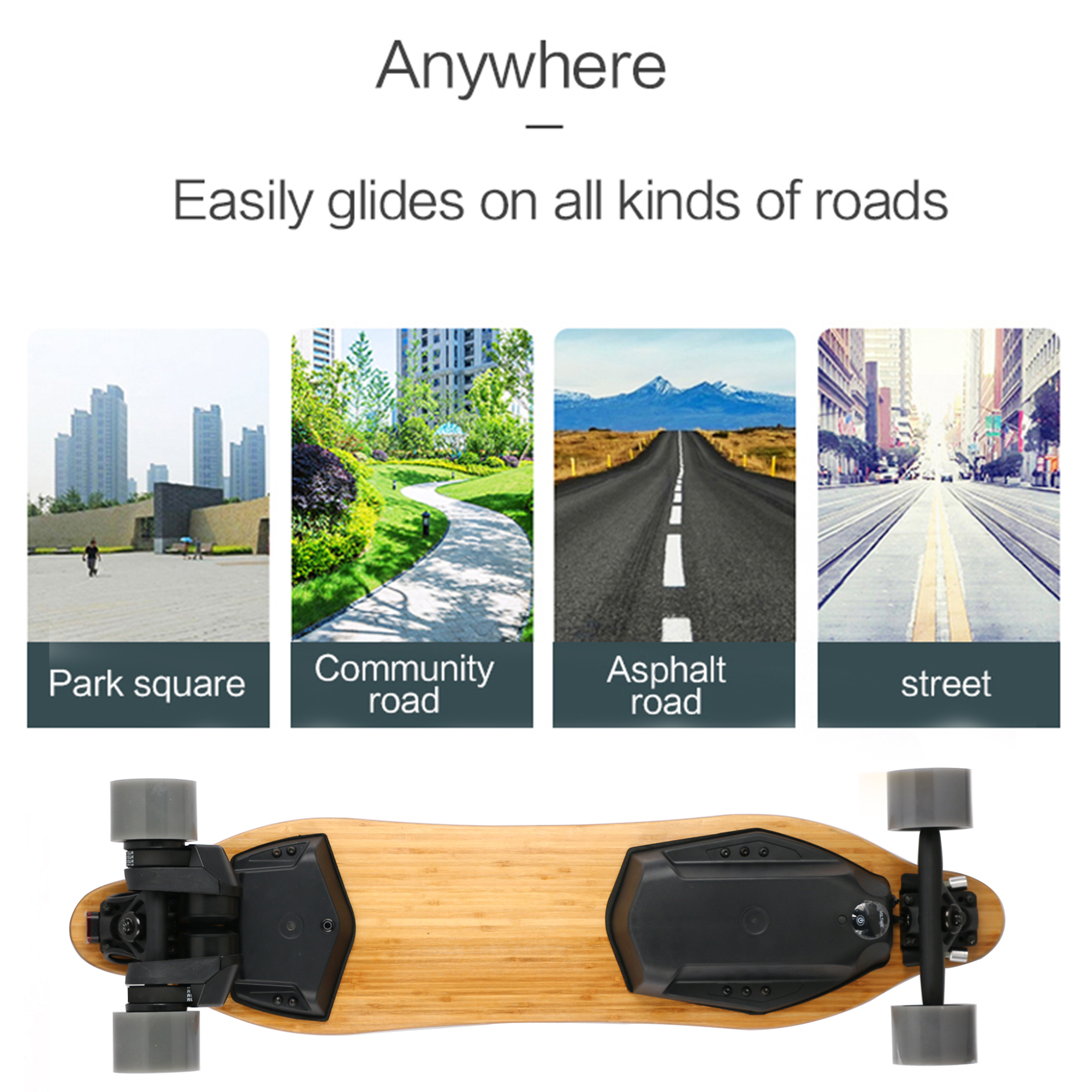 High Quality Fast 40km/h Boosted E Skate Long Board Dual Belt Motor
